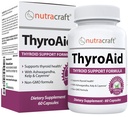 ThyroAid #1 Thyroid støtte Supplement | Naturlig Herbal Thyroid Formula med Iodin (Kelp), Ashwagandha, L-tyrosin & mer | Støtte Thyroid Helse & Energinivå | 60 Kapsler