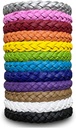 12 Pack Mosquito Repellent armbånd, Solid farge Individuelt innpakket skinn Insekt & Bug Avvisende Wrist Bands for barn og voksne Utendørs camping Fiske