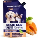 Miracle Vet High-Calorie Vektvinner for hunder og katter - Multivitamin ernæringstilskudd Gel, Omega fiskeolje, kalsium - Valp, eldre, prenatal katt og hund vitaminer, Kosttilskudd for vektøkning