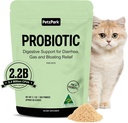 Probiotika for katter og katter - Cat Probiotic Powder for forebygging av hårball, Digestiv støtte, immun helse, prebiotika og diarrea Relief - egnet for innendørs katter og katter - 60 Scoops