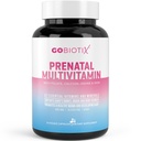 GOBIOTIX Prenatal Vitaminer for kvinner - Multivitaminer med jern, kalsium, vitamin D2, C, sink og folsyre for graviditet - Pre and Postpartum Essentials - Non-GMO - 90 Kapsler