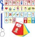 27 Autisme kommunikasjonskort Visual Aid ikke-verbal kommunikasjonsstyre tale Forsinkelser følelser Flash Cards Autisme spesielle behov Cue Cards språklæring leker for barn voksne