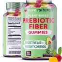 Yuve Prebiotic Fiber Gummies - Delicious - 3g Oppløselig Fiber Supplement - Støtter Digestiv Helse & Regelmessighet - Vegan & Glutenfri Fiber Gummier for voksne og barn - Ikke-GMO & Lav Sukker - 60 greve