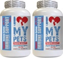 Jeg elsker MIN PETS LLC katt immunsystem - PET immun støtte - hunder og katter - Booster - sunn - melk Thistel for katt - 120 behandlinger (2 flasker)