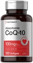 Horbäach CoQ10 100mg Softgels | 120 greve | Ikke-GMO og Glutenfri Supplement