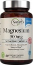 Naturens Potent Magnesium Supplementer Magnesium Citrat & Magnesium Oxid 500mg Vegan Magnesium Supplement for kvinner og menn | USA laget Magnesium for søvnstøtte - 60 Veggie Kapsler