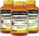 MASON NATURAL Cranberry 12:1 Konsentrat med vitamin C & E, støtter immun- og urinhelse, 90 kapsler, pakke med 3