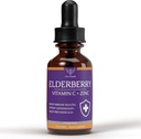 Elderbær Vitamin C og sink | Immunstøtte Supplement | Elderbær | Vitamin C med sink | Zinc og vitamin C | Elderbær Supplement | Vitamin C Zinc | Elderbær Vitaminer | 1 fl oz