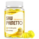 Sag Palmetto for kvinner - DHT Blocker Hårvekst Supplement - 500mg Potent Sag Palmetto Gummies for hår, hud, negler, urin helse - Mango-Pineapple Flavor - 60 Gummies