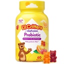 L'il Critters Probiotic Daily Gummy Supplement for barn, for Digestive Helse Støtte, Grape, Cherry og Orange Flavors, 60 Gummies