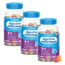 Digestiv fordel 3-i-1 naturlig frukt flavors probiotiske gummier for kvinner og menn tilfeldige bloating, mindre bukhulen Discomfort & Gut helse, 60 greve gummier (3 pakke)