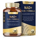Totaria NAD Supplement for kvinner med nicotinamid riboside resveratrol,Quercetin, Betaine Boost NAD+ NAD Plus Supplement for anti-aldring, energi, immunforsvar, fokus 120 kapsler