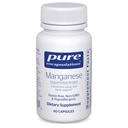 Pure Enkapslinger Manganesisk (Aspartat/Citrate) | Hypoallergenic Trace Mineral Supplement for Connective Vessue og Bones | 60 Kapsler