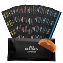 Live Beard Beard Olje og Smøre Grooming Kit prøve pakke med Comb, Bonus gave - Naturlige ingredienser Shea, Argan, Jojoba - Vekst støtte - laget i USA