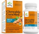 Terry naturlig CuraMed 100 mg Curcumin Complex - Forbedret absorpsjon Curcumin Supplement med gurkemeie - Hjerne og lever helse støtte Supplement - Vegansk kosttilskudd - 60 Chewable tabletter