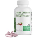 Bronson Tart Cherry Extract + Celery Seed Capsules - kraftig uric syre renser, felles mobilitetsstøtte og muskelgjenoppretting Supplement - Ikke GMO Formula, 120 vegetariske kapsler