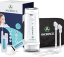 Nasal irrigasjonssystem for Sinus Relief - Bærbar trådløs elektrisk Neti Pot Nese Cleaner - Sinus Flush Kit for voksne og barn, Hjem og reise med 4 rensemoduser, 4 nosser, 40 saltpakker