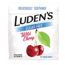 Ludens Sore Throat Relief Lozenges for mindre daglige irritasjon & tørr munn, sukkerfri Wild Cherry Flavored Drops, 75 greve