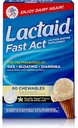 Lactaid Fast Act Laktose Intolerance Chewables med Lactase Enzymes, Vanilla Twist, 60 Pks av 1-ct.