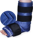 XXL Ankel Fot Ice Pack Wrap for fotskader, Full dekk Ankle Ice Wrap, Gel Ice Packs Reusable for Plantar Fascilitis, Achilles Tendonitis, Sprained Ankel og hæler, Fibular Skade, Blå