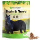 Sølv lining urter hjerne og nerve støtte supplement for hester - Hest kosttilskudd for fokus, mental helse og hjerne støtte - inneholder herbal blanding av ginkgo, Gotu Kola, og mer - 1 lb 60-dagers forsyning