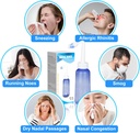 300 ML Nasal renser Neti Pot Sinus renser flaske Gentle Nasal vaske flaske nese renere Komfortabel for voksen og barn effektivt trykk Irrigatio med 20 Nasal vask salt pakker BPA gratis