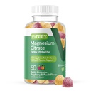 VITEEY Magnesium Gummies for voksne - 170 mg magnesium Citrat Gummy for ro, søvn, nerve og muskelfunksjon støtte - Vegansk, Glutenfri - 60 tall