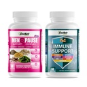 GreeNatr Herbal Menopause Support Complex for Hot Flashs, Natt Sweats, Mood Swings Relief Plus Vår 7 i 1 immunstøtte med Quercetin, Echinacea, Sambucus Elderberry og Ginger