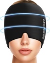 EXQUISLIFE Migraine Ice Head Wrap, hodepine Relief Hat for Migraine Cap, Hot og Cold Therapy, hodepine Øyemaske for Sinus, Puffy Eyes, Tension og Stress Relief (svart)