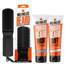 Wild Willies Beared Grooming Kit - Beard Straightener for menn, PROGRO - Forsterket med Biotin & Koffein for hårvekst, vask, Hydration - Ionic 2-i-1 Heated Comb Brush, laget i USA