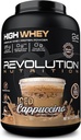 Revolution ernæring, høy Whey, Protein pulver 2LB, Whey Isolate, Glutenfri, Lean Muscle Mass for menn og kvinner, 25g protein per scoop, 908 g, 24 serveringer (Iced Cappuccino, 2 pund)