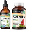 BIO KRAUTER Cleavers Tinktur 4 Fl. Oz. & Dan Shen 100 kapsler