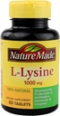 Natur laget ekstra styrke L-Lysine 1000 mg tabletter, 60 greve for proteinsyntese (Pack of 3)