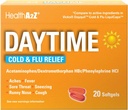 HealthA2Z® dagtid | Kald og influensa medisin | Kraftig multi-Symptom dagtid(20 Softgels) (dagtid kaldt & influensa medisin (20 Count Pack of 1))