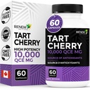 Forny Actives Tart Cherry Extra 500mg per 2 kapsler – høy potens Antioksidant for gratis radikal beskyttelse og velvære – 60 enkle å svelge kapsler – laget i Canada