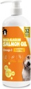 Salmonolje for hunder og katter | Omega 3 Fish Oil Supplement for sunn hud & Coat, Joint & Bone Support, Allergi Relief & Inflammasjonsforsvar | 32oz