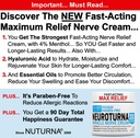 Nerve Relief Cream for Neuropathy - Premium Nerve Cream 3X Action for målrettet relief og Nerve Comfort - Maks styrke med 4% Menthol, Arnica, MSM for føtter hender bein og bak - 2 Oz