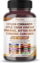 Ceylon Cinnamon Apple Cider Vinegar Berberine Bitter Melon - laget i USA