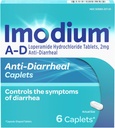 Imodium A-D diarrea Relief Caplets med Loperamid HCl, Anti-Diarreal medisin for å hjelpe kontroll symptomer på diarrea På grunn av akutt og reisende diarrea, HSA/FSA kvalifisert, 6 ct