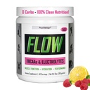 FysiVantage - Flow Electrolyte pulver med BCAA - sukkerfri Hydration & Muscle Recovery Drink Mix - Vegan, Keto-vennlig elektrolytter - Null sukker, 40 serveringer, bringebær lemonade Flavor