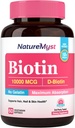 Biotin 10000 mikrog, høy potens, Biologisk aktiv, kaldpresset kokosolje for maksimal absorpsjon, ingen gelatin, hår, negler, hud, 60 vegetariske softgels