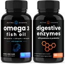 NutraChamps Omega 3 Fiskeolje og Digestive Enzymer 2 Pack Bundle