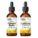 Ginger Root Tinktur 2 fl oz og gurkemeie Tinktur 2 fl oz