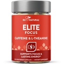 Elite koffeinpiller med L-Theanine – Jitter-fri fokusert energitilskudd – rene og naturlige nootropiske stack for smart kognitiv ytelse – 120 myk kapsler