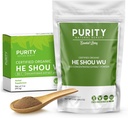 Certifisert organisk Han Shou Wu - Stor 5oz pose av 30:1 Konsentrert-Fo-ti - Organisk Foti Ekstrakt- Fo ti Han Shu Wu Organic-Plus Gratis Bamboo Spoon