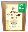 Jiva Organics Organic Shatavari pulver 14 Ounce Bulk Bag - Asparagus racemosus - ren ayurvedic urt