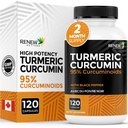 Forny Actives Turmeric Curcumin med Black Pepper – 600MG Turmeric Root, 100MG Curcuminoids per 2 Kapsler – Støtter digestion, lever helse, felles relief og mobilitet – laget i Canada – 120 Kapsler