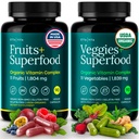 100% økologiske frukter og grønnsaker Supplement (USDA Organic - laget i USA) 180 Potent frukt og grønnsaker kapsler for energi Økt og daglig frukt og grønnsaker vitaminer - Vegansk, ikke-GMO, Glutenfri