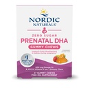 Nordic Naturals Zero Sugar DHA Prenatal Vitamin Gummies, Jordbær Orange Flavor - 27 Gummies - Kosttilskudd for Graviditet - 600 mg Omega-3 Fiskolje og 400 IU Vitamin D3-27 Serveringer
