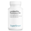 Supersmart Lactobacillus Rhamnosus GG 10 milliarder CFU per dag (LGG Probiotic with Inulin) - L. Rhamnosus Supplement | Ikke-GMO & Glutenfri - 60 DR Kapsler